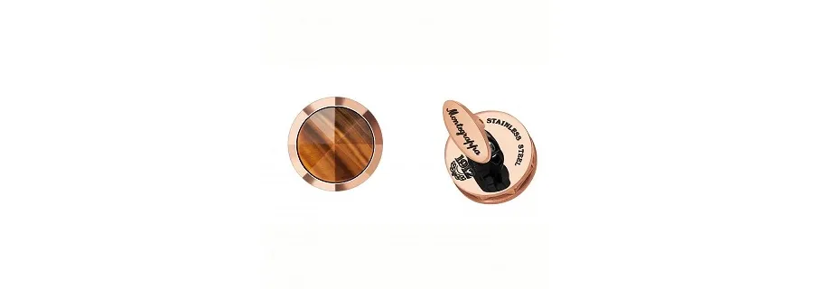 picture 1 Unique Rose Cufflinks - Tiger Eye NeroUno Montegrappa