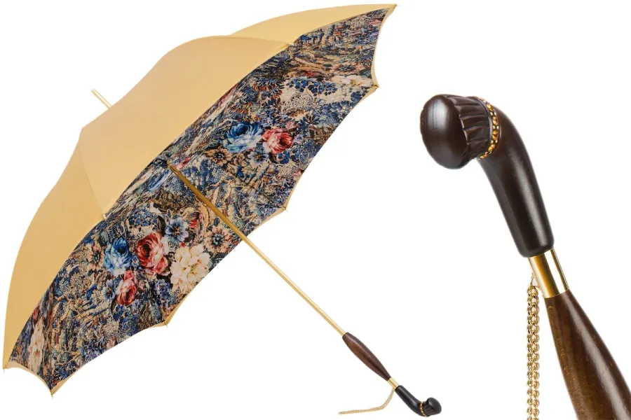 obrazek 1 Stylowy parasol damski w stylu vintage w kolorze beżowym – Pasotti