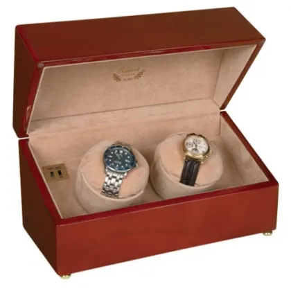 Picture Rotomat for two Cherry Wood Duo W131 watches