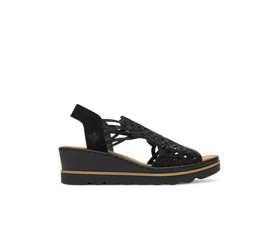 obrazek 1 Rieker Sandały 67465-00 Czarny