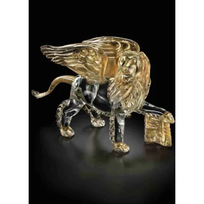 Zdjęcie Zajwiskowa figura Skrzydlaty Lew św. Marka ze szkła Murano