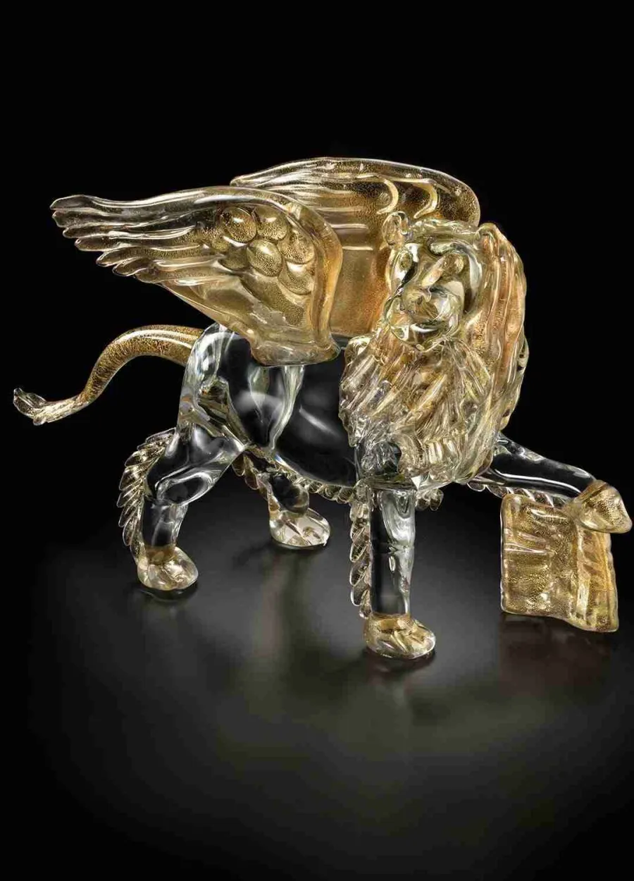 obrazek 1 Zajwiskowa figura Skrzydlaty Lew św. Marka ze szkła Murano