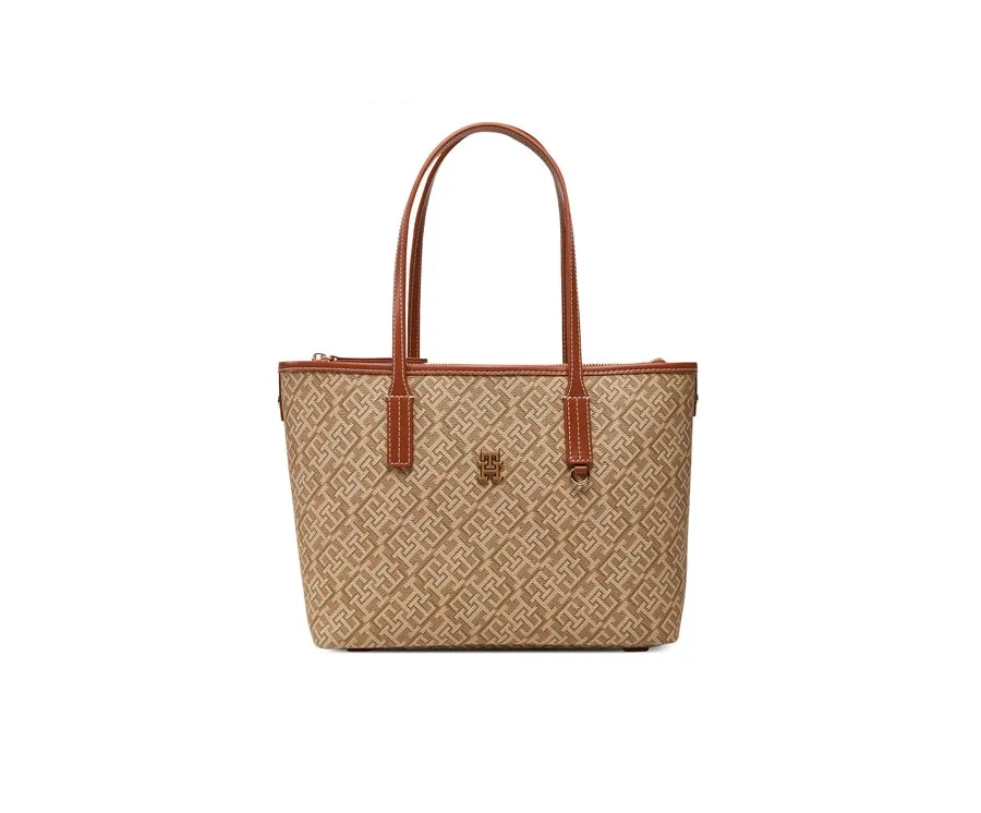 obrazek 1 Tommy Hilfiger Torebka Th Monoplay Leather Mini Tote AW0AW17415 Brązowy