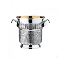 Picture Richly decorated silver ice bucket - Zaramella Argenti