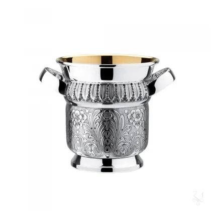 Zdjęcie Bogato zdobione srebrne wiaderko na lód - Zaramella Argenti