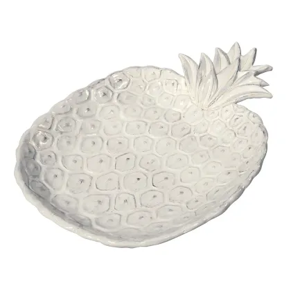 Zdjęcie Elegancka biała duża miska w kształcie ananasa 50 cm - Virginia Casa