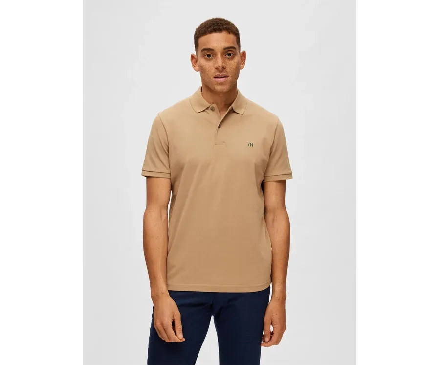 obrazek 1 Selected Homme Polo 16087839 Beżowy Regular Fit