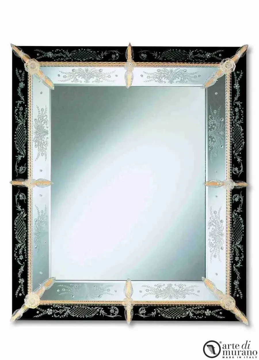 obrazek 1 Prestiżowe weneckie lustro ze szkła Murano