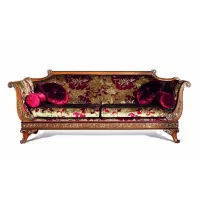 Picture Beautiful three-seater upholstered sofa in an antique style