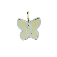 Picture Polished butterfly plate with hammered edge