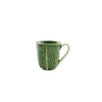 Zdjęcie Stylowy kubek ceramiczny z motywem liści kapusty - Bordallo Pinheiro