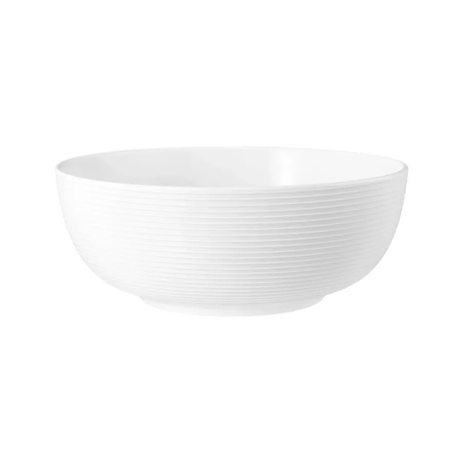 obrazek 1 Biała porcelanowa duża miska na jedzenie 20 cm o nowoczesnym kształcie - Seltmann Weiden