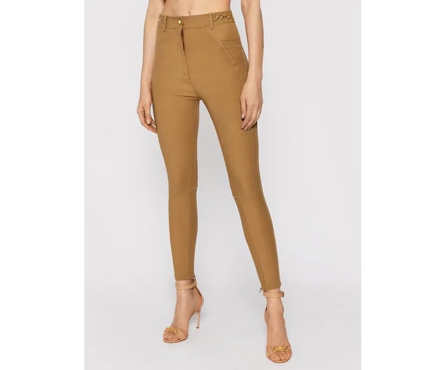 obrazek 1 Elisabetta Franchi Spodnie materiałowe PA-011-16E2-V360 Brązowy Slim Fit