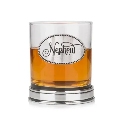 Zdjęcie Stylowy prezent dla siostrzeńca - szklanka do whisky z polerowaną podstawą w kolorze miedzi