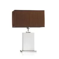 Zdjęcie Designerska lampa z chromowaną mosieżną podstawą