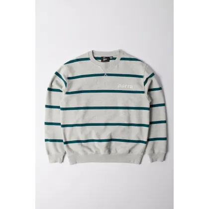 Zdjęcie by Parra bluza bawełniana Pristine striper męska kolor szary wzorzysta 53125