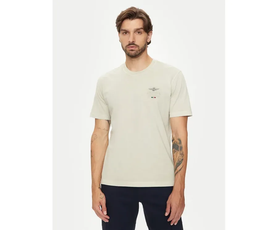 obrazek 1 Aeronautica Militare T-Shirt 242TS2302J652 Beżowy Regular Fit