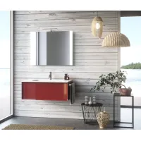 Zdjęcie Minimalistyczny włoski komplet mebli do małej łazienki - Proteo Arredo Bagno