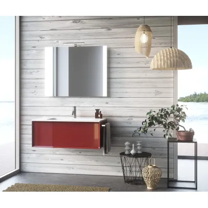Picture Minimalist Italian furniture set for a small bathroom - Proteo Arredo Bagno