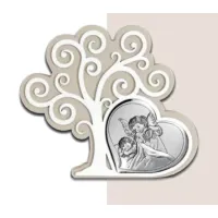 Picture Beautiful silver decoration 17.3x14.9 cm with a representation of the Guardian Angel