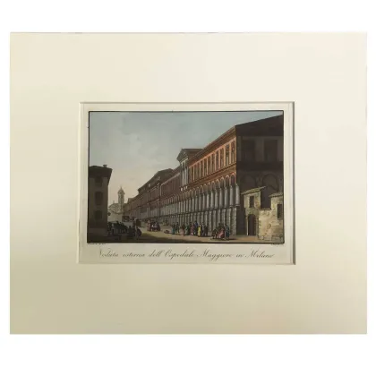 Zdjęcie Widok na Ospedale Maggiore w Mediolanie z lat 1820/1821