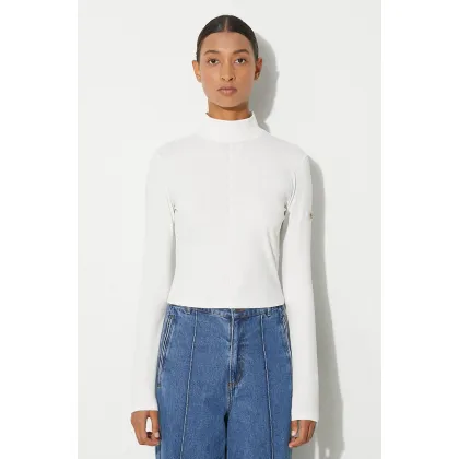 Zdjęcie Columbia longsleeve Wallowa damski kolor biały z półgolfem 2090931