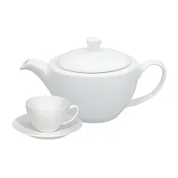 Zdjęcie Duży porcelanowy zestaw do herbaty z klasycznej kolekcji Spirit White - Vista Alegre