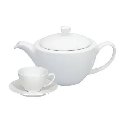 Zdjęcie Duży porcelanowy zestaw do herbaty z klasycznej kolekcji Spirit White - Vista Alegre