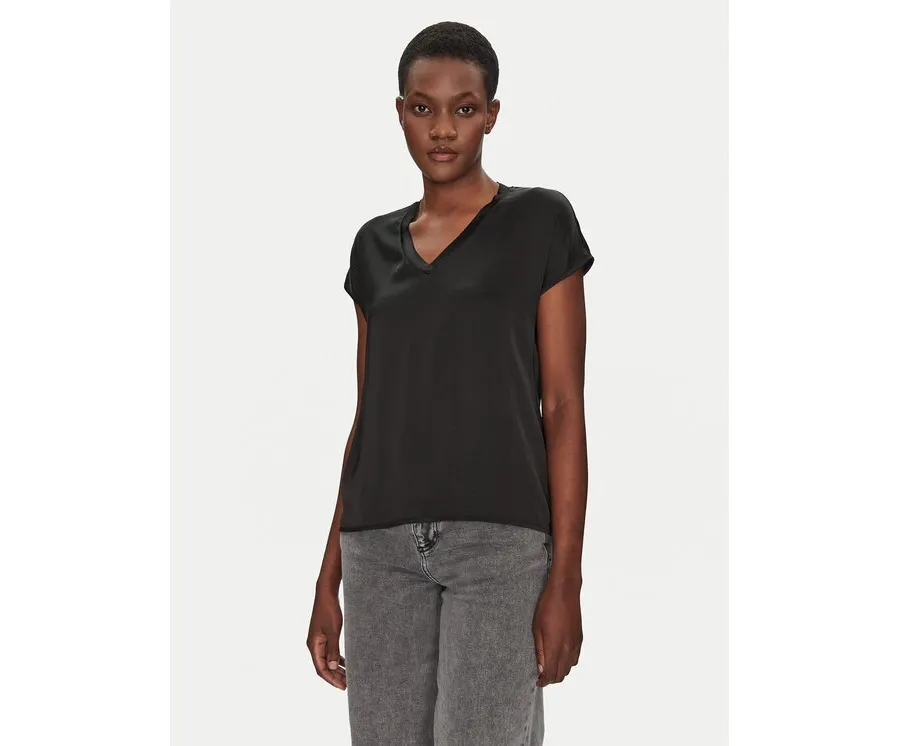 obrazek 1 ViCOLO Bluzka TD0009 Czarny Relaxed Fit