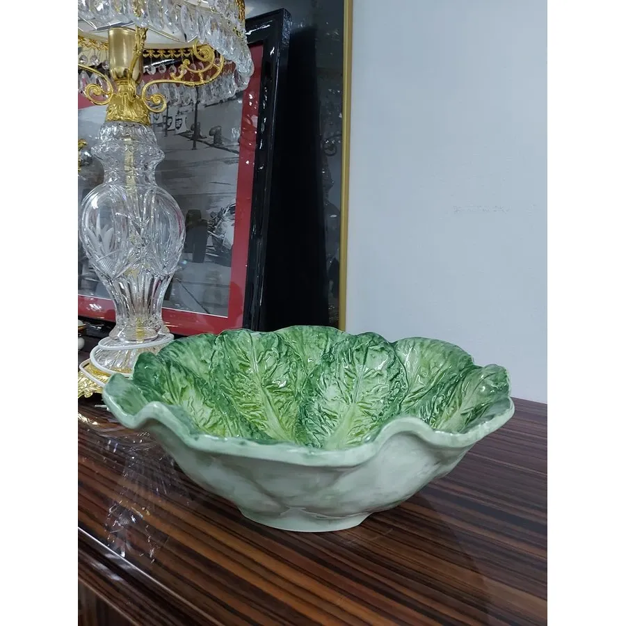 obrazek 5 Duża ceramiczna miska w kształcie liścia kapusty - Le Ceramiche