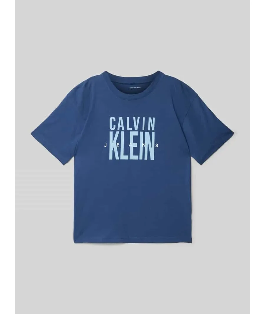obrazek 1 Calvin Klein Jeans T-Shirt Bold Graphic IB0IB02448 Niebieski Relaxed Fit