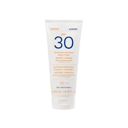 Zdjęcie KORRES YOGHURT Sonnenschutz-Emulsion für Körper und Gesicht SPF30 Krem do opalania 200 ml