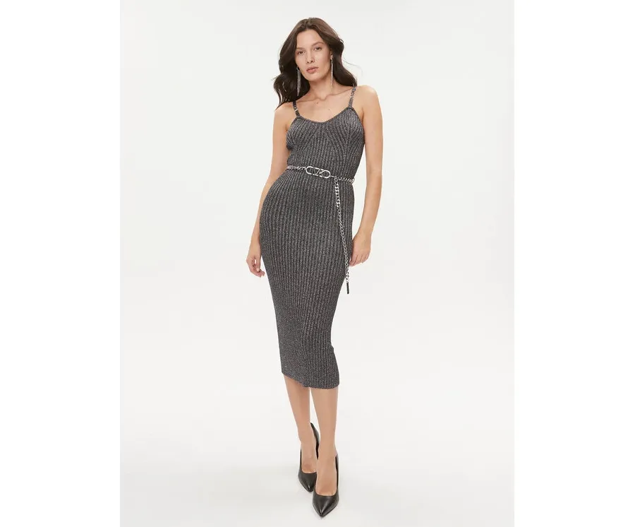 obrazek 1 MICHAEL Michael Kors Sukienka dzianinowa MH38208AFB Czarny Slim Fit