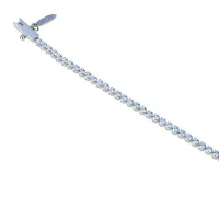 Zdjęcie Piękna włoska bransoletka wykonana z białego złota z cyrkoniami