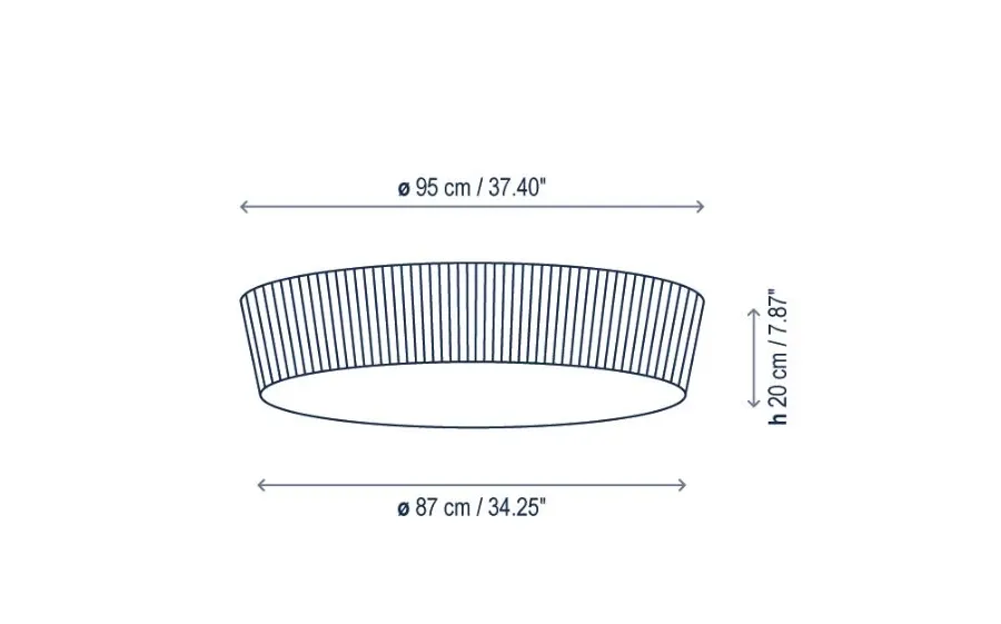 obrazek 2 Duża okrągła lampa sufitowa - ⌀ 95 cm