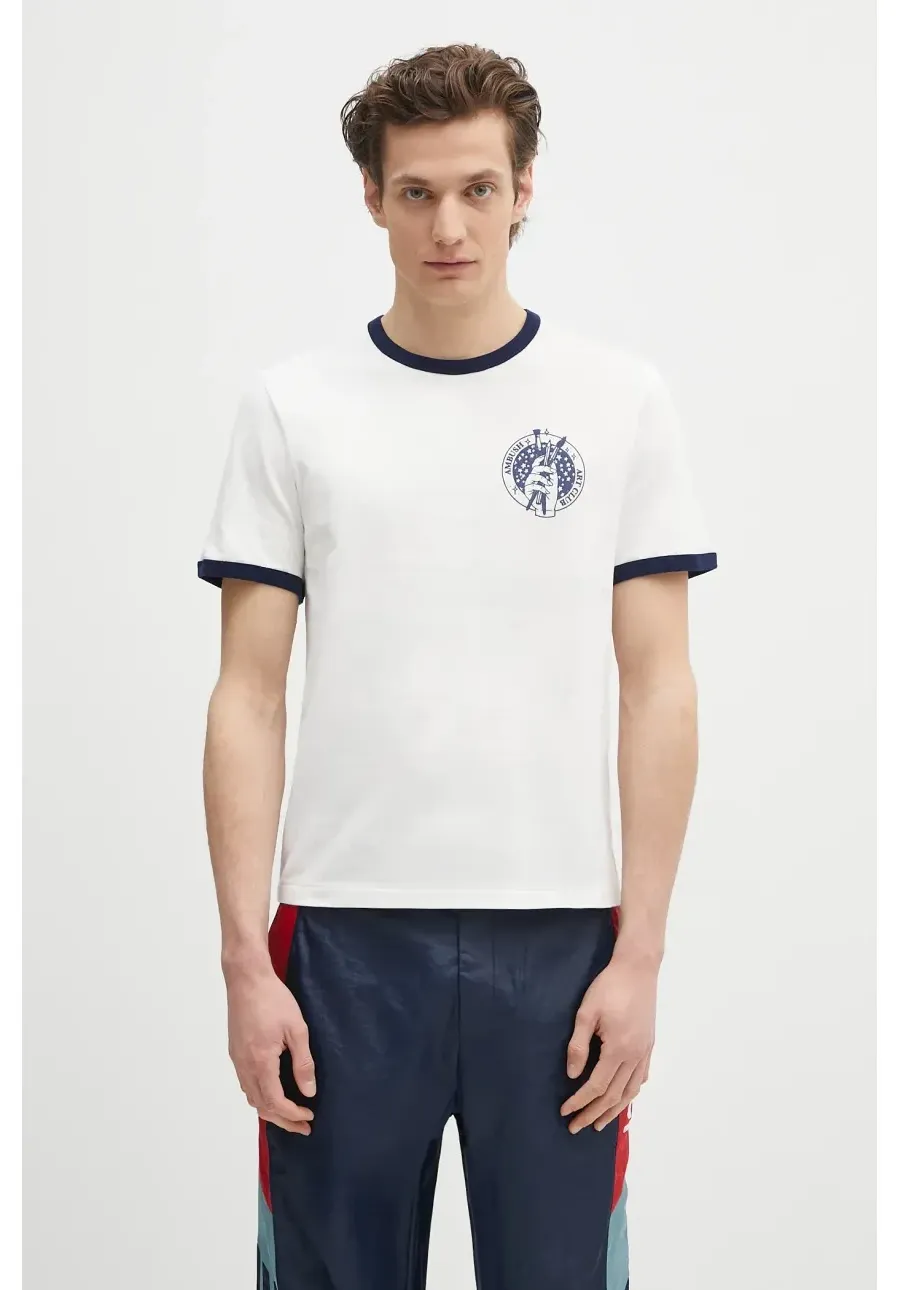 obrazek 1 AMBUSH t-shirt bawełniany Art Club T-Shirt męski kolor biały z nadrukiem 12115326