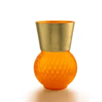 Picture Unique large orange Murano glass vase
