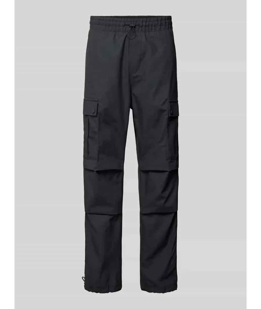 obrazek 1 Spodnie cargo o kroju regular fit z marszczeniami model ‘Geo’