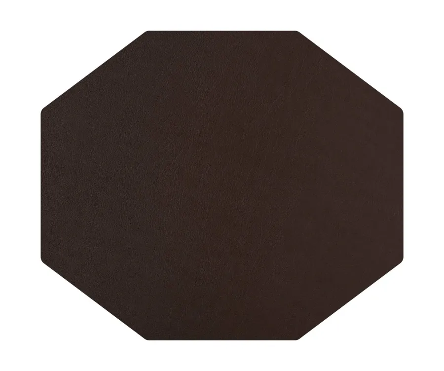 obrazek 3 Ośmiokątna podkładka stołowa 44,5x38 cm w kolorze cappuccino i czekoladowym