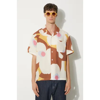 Zdjęcie Awake NY koszula Floral Camp męska kolor brązowy regular SP24-TP004