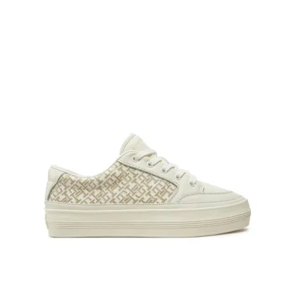 Zdjęcie Tommy Hilfiger Sneakersy Vulc Leather Sneaker Monogram FW0FW08331 Écru