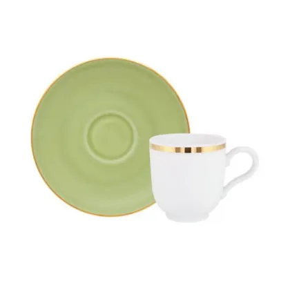 Zdjęcie Elegancka porcelanowa filiżanka ze spodkiem do kawy