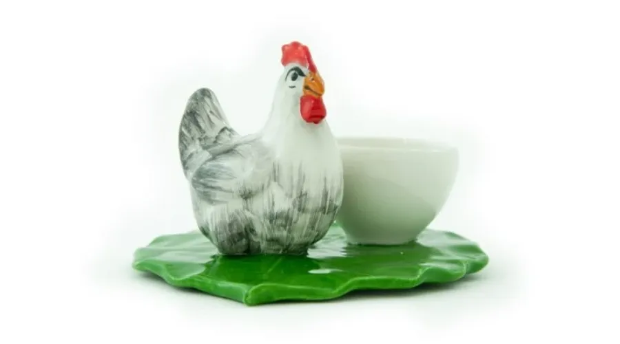 obrazek 1 Pojedynczy pojemnik na jajko na miękko z dekoracją w formie kurczaka - Le Ceramiche