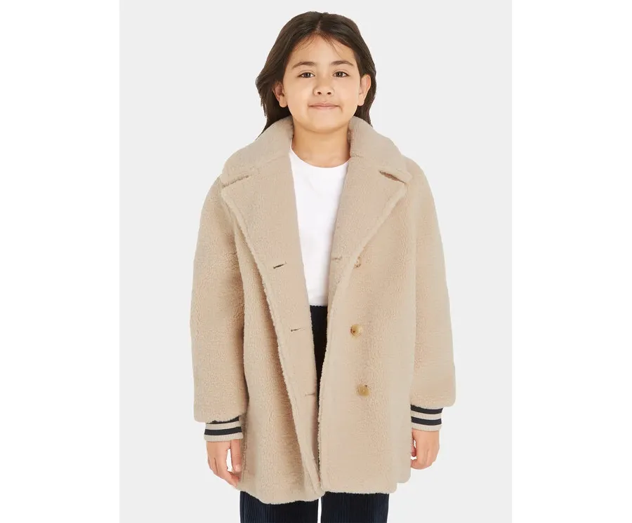 obrazek 1 Tommy Hilfiger Kożuch KG0KG07544 Beżowy Regular Fit