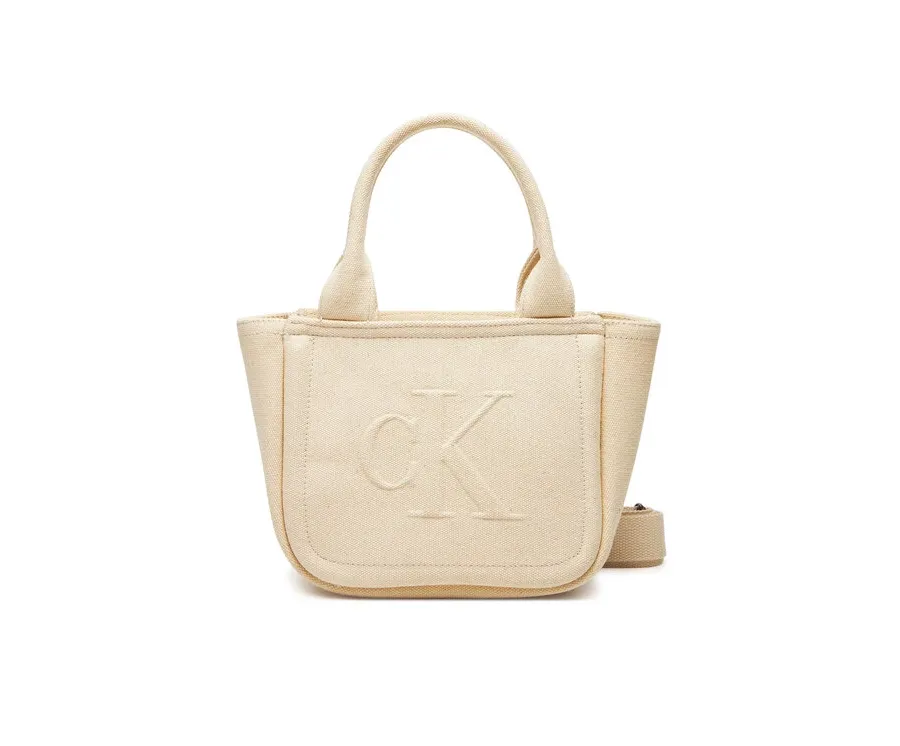 obrazek 1 Calvin Klein Jeans Torebka Summer Canvas Mini Tote LV04K3160G Beżowy