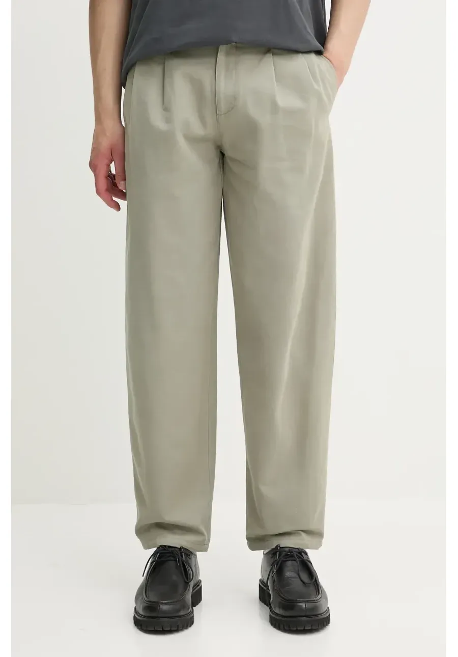 obrazek 1 A.P.C. spodnie bawełniane pantalon willow męskie kolor zielony proste COGBJ.F08486
