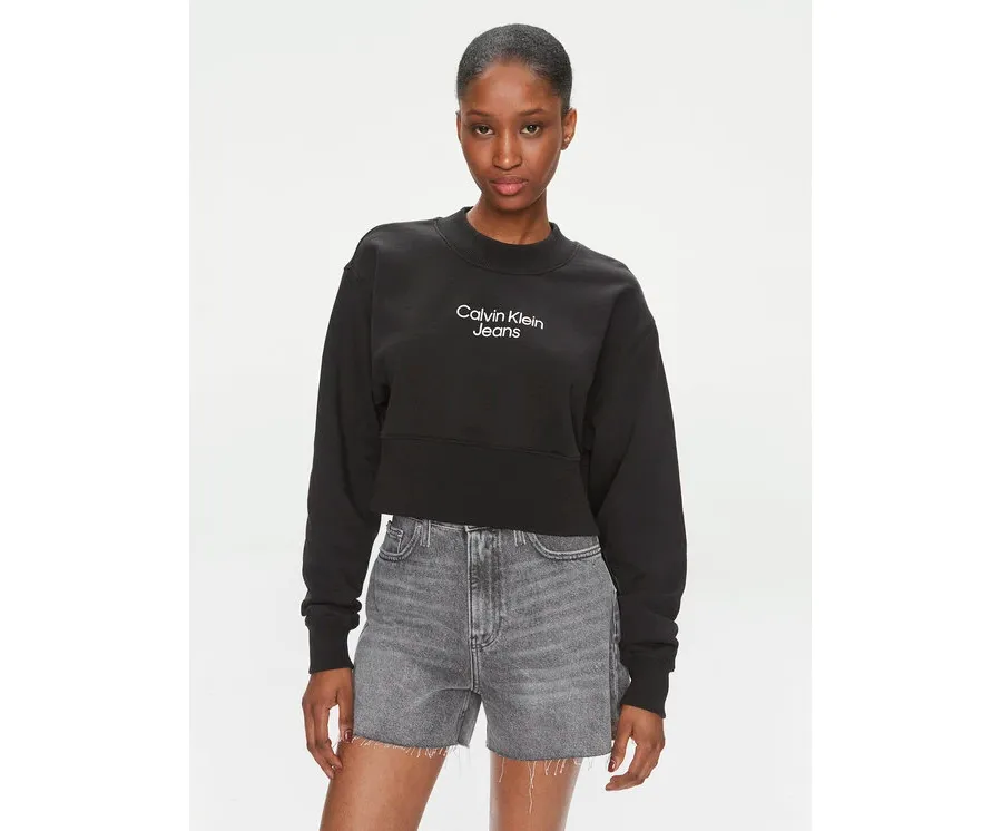 obrazek 1 Calvin Klein Jeans Bluza Stacked Institutional J20J221466 Czarny Regular Fit