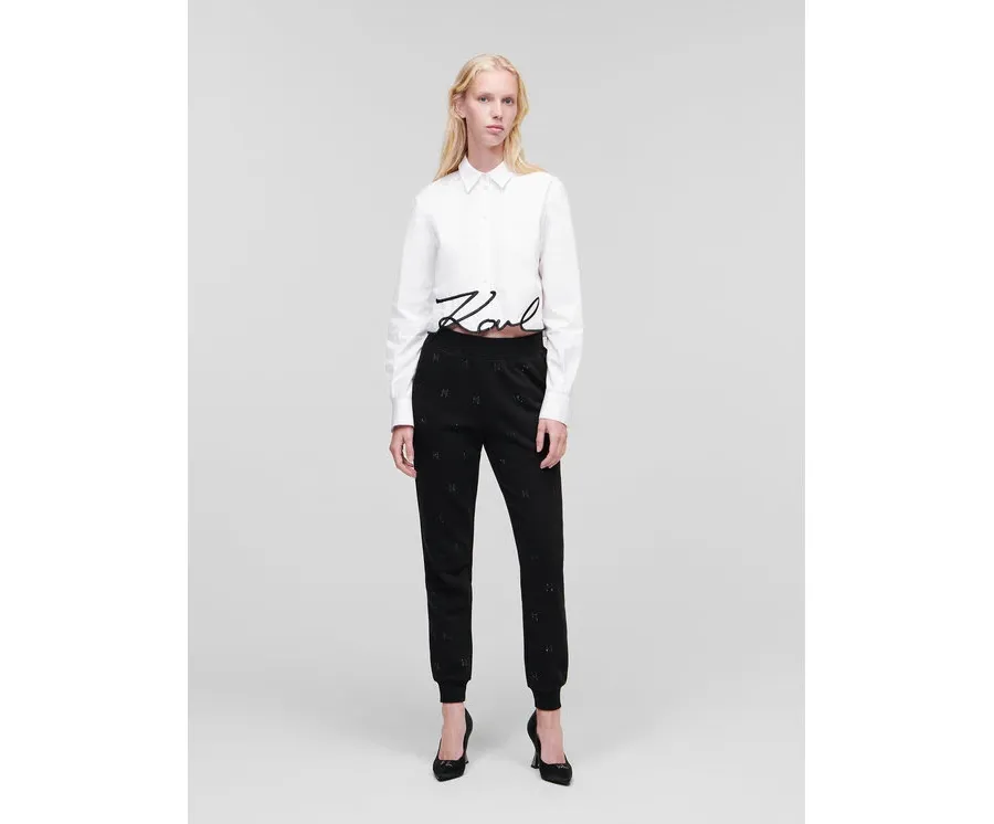 obrazek 1 KARL LAGERFELD Koszula Signature 226W1605 Biały Regular Fit