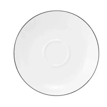 Zdjęcie Biały porcelanowy duży spodek w stylu klasycznym – Tettau