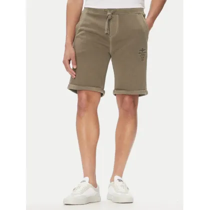 Zdjęcie Aeronautica Militare Szorty sportowe 251BF016F583 Khaki Regular Fit